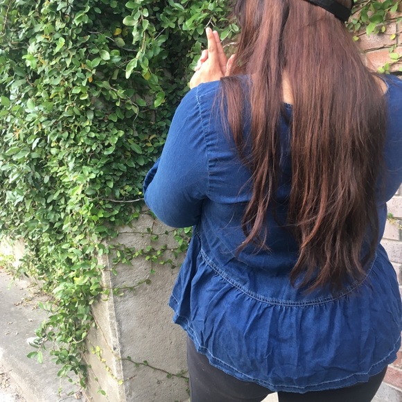 PLUS SIZE TYRA DROP WAIST PEPLUM TOP (Francesca’s) - Picture 5 of 7